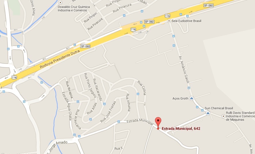 Estrada Municipal, 642, Galpão 07 - Água Chata - Cep: 07251-300 - Guarulhos - SP 